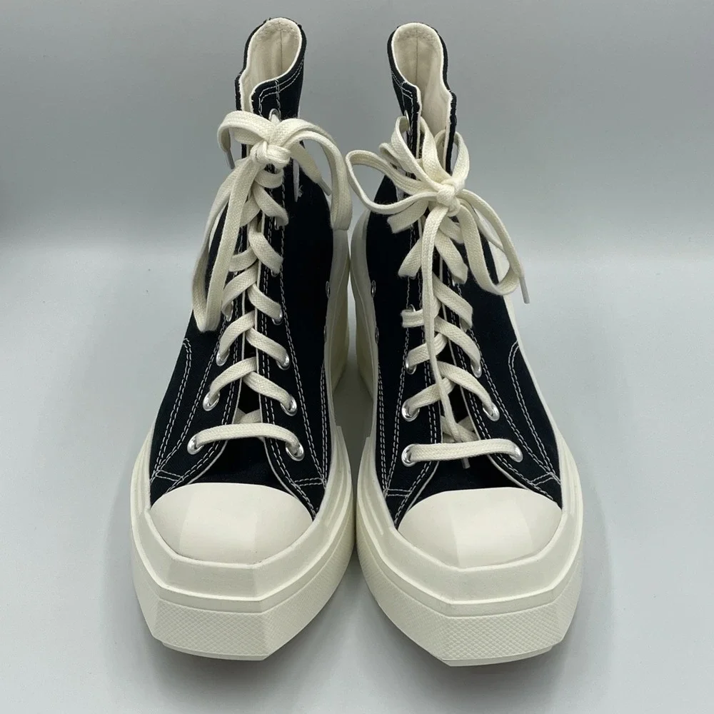 Converse Chuck 70 De Luxe Wedge Shoes Women's Size 8‎ Black Platform A06478C NEW